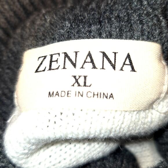 Zenana XL Gray Star Women's Sweater Misses Size 16 18 Extra Large - Picture 3 of 6